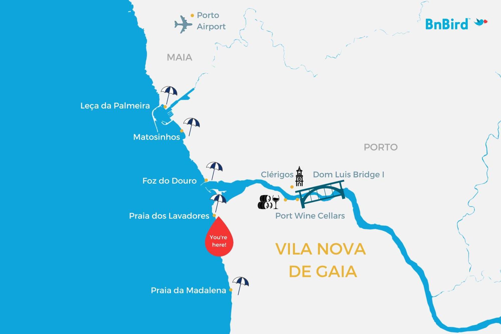 Oporto Beach Charm Canidelo  Екстериор снимка